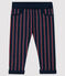 Baby-Hose aus Molton für Jungen blau SMOKING/weiss MULTICO