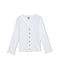 Cardigan für Mädchen uni weiss ECUME