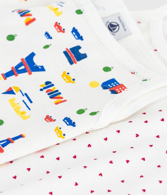 Set Kinder Spaghetti-Tops aus Baumwolle mit Paris-Motiv variante 1