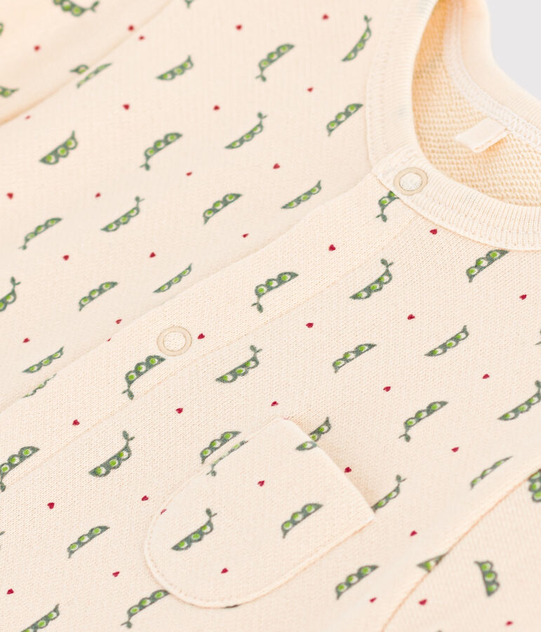 Langer Baby-Overall aus Molton naturfarben/vielfarbig