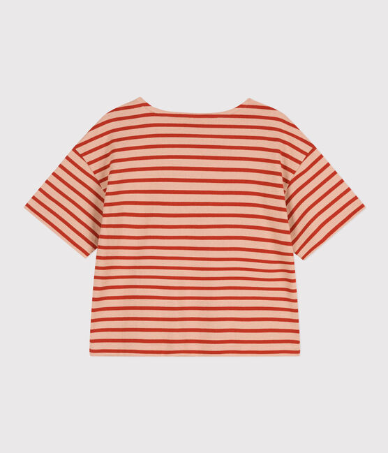 Streifenshirt aus Baumwolle für Damen beige VINTAGE/rot HARISSA