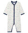 Baby-Strampler ohne Füße aus Rippstrick für Jungen weiss MARSHMALLOW/ MULTICO CN
