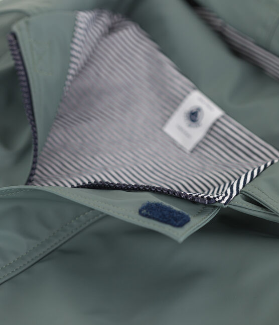 KLASSISCHE KINDER-REGENJACKE AUS RECYCELTEM MATERIAL grün THUYA
