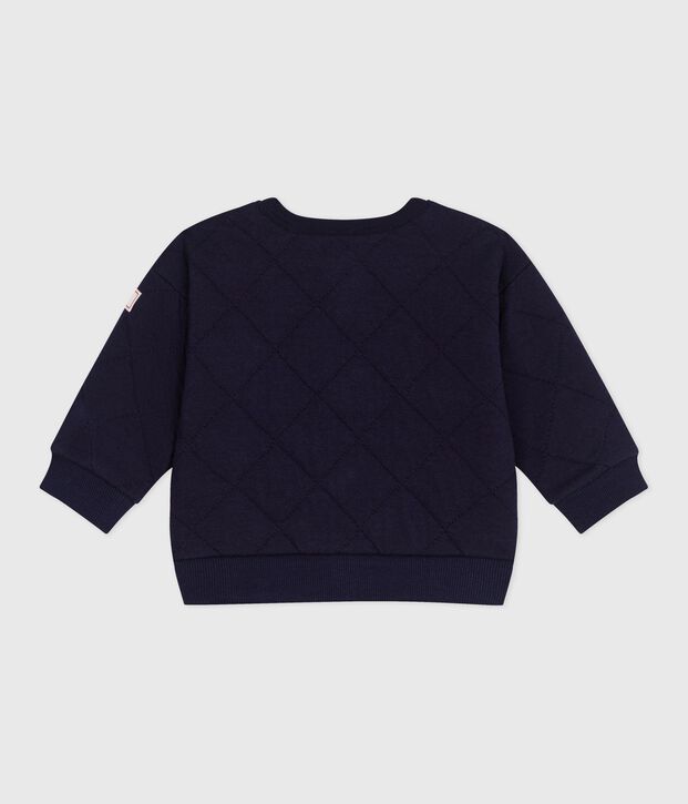 Baby-Cardigan aus einfarbigem festen Baumwollstoff SOIR