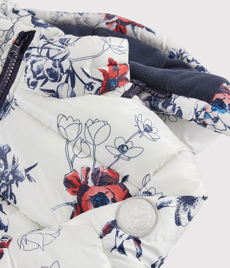 Kinder-Jacke f&uuml;r M&auml;dchen weiss/vielfarbig