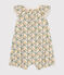 Kurzer Baby-Overall aus Baumwolle mit Blumenmotiv weiss AVALANCHE/ MULTICO