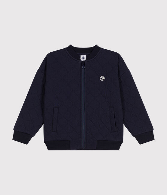Kinder-Jacke aus Doppeljersey für Jungen blau SMOKING