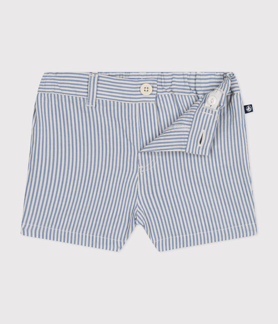 Baby-Shorts aus Seersucker GAULOISE/ MARSHMALLOW