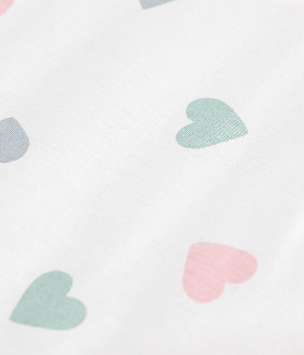 Wendbare Baby-Weste aus bedruckter Baumwolle weiss/vielfarbig