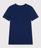 Damen-T-Shirt L’ICONIQUE aus Baumwolle mit Mäusezähnchen blau MEDIEVAL