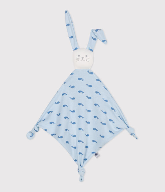 Baby-Kuscheltier aus bedruckter Baumwolle blau TOUDOU/ ALASKA
