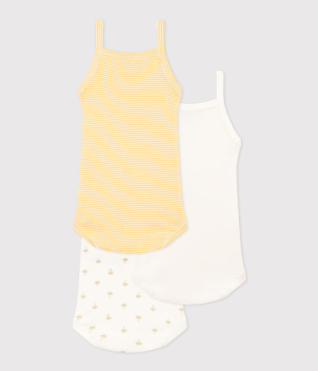 3er-Set Baby-tr&auml;ger-body aus Baumwolle mit Palmenmotiv vielfarbig