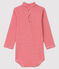 Langärmeliger Baby-Body mit Rollkragen rot TERKUIT/weiss MARSHMALLOW