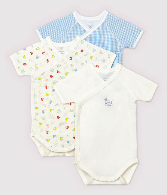 3er-Set kurzärmelige Baby-Bodys aus Bio-Baumwolle im Kimono-Schnitt variante 2