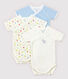 3er-Set kurzärmelige Baby-Bodys aus Bio-Baumwolle im Kimono-Schnitt
