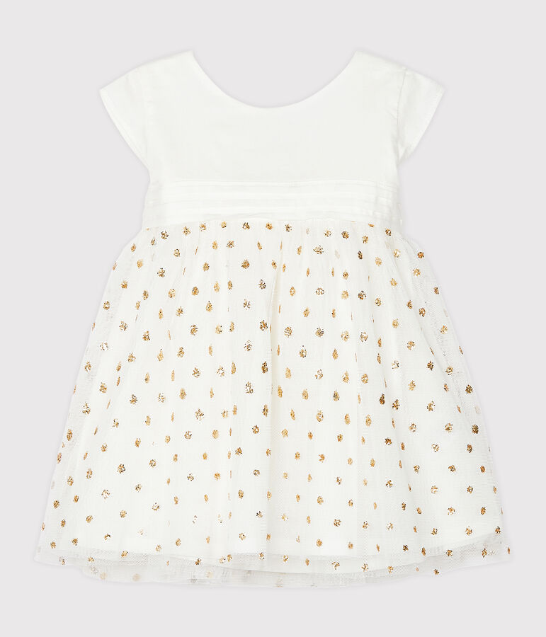 Baby-Kleid f&uuml;r M&auml;dchen weiss/gelb