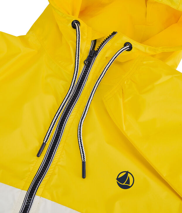 Kurze Windjacke Unisex blau/weiss/gelb
