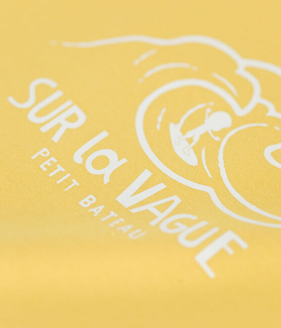 Kurzärmeliges T-Shirt aus Baumwolle für Jungen gelb ORGE