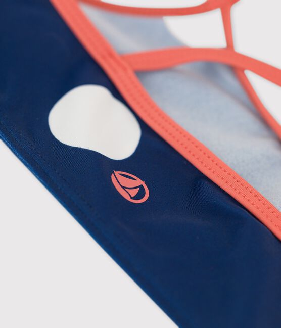 Kinder-Bikini mit Tupfen für Mädchen blau MEDIEVAL/weiss MARSHMALLOW
