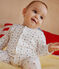 Bodyjama für Babys, aus Doppeljersey mit kleinem Herzmuster weiss MARSHMALLOW/weiss MULTICO