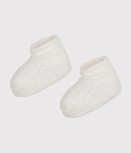 Baby-Schuhe für Neugeborene aus Baumwolle  weiss MARSHMALLOW