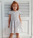Kurzärmeliges Kinder-Kleid aus Baumwolle mit Blümchen