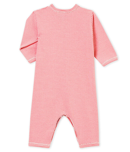 Baby MädchenStrampler ohne Fuß rosa CHEEK/weiss MARSHMALLOW