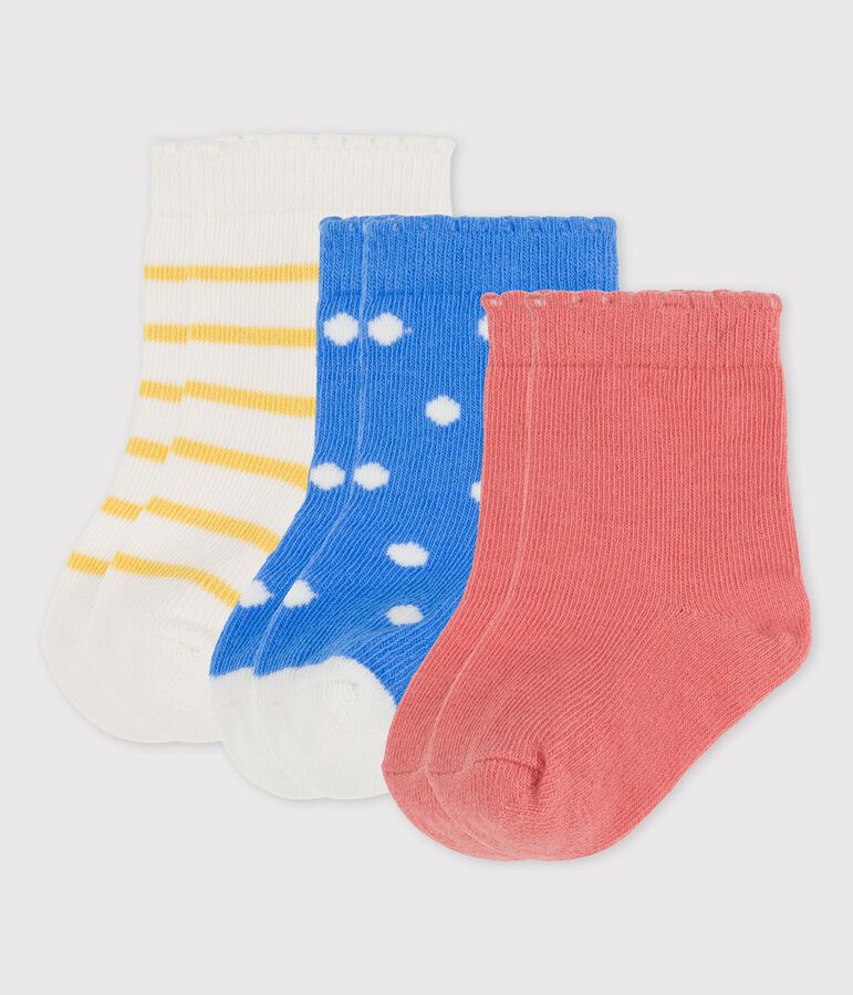 3er-Set Babysocken vielfarbig