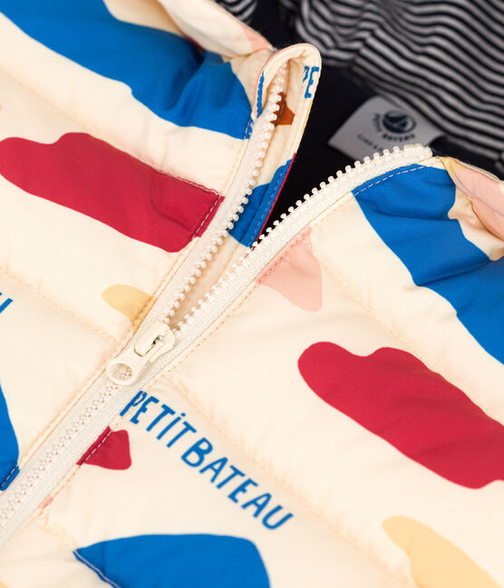 Bedruckter Baby-Anorak weiss AVALANCHE/ MULTICO
