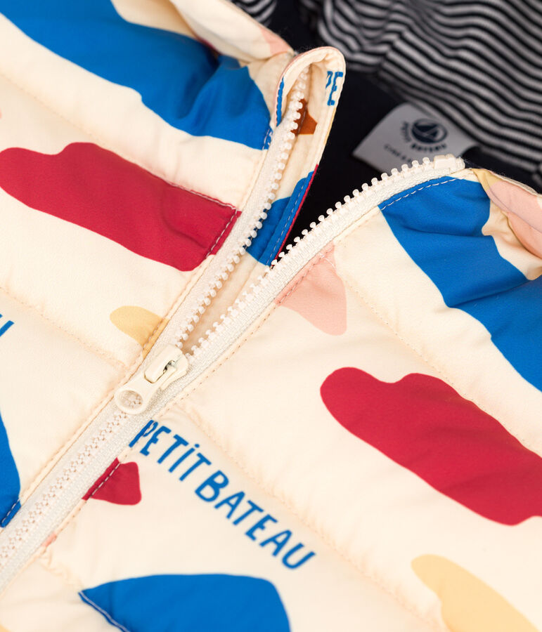 Bedruckter Baby-Anorak weiss AVALANCHE/ MULTICO