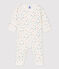 Baby-Strampler aus Bio-Baumwolle mit farbigem Buchstabenmuster weiss MARSHMALLOW/weiss MULTICO
