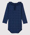 Baby-Body aus Baumwolle. blau MEDIEVAL/weiss MULTICO