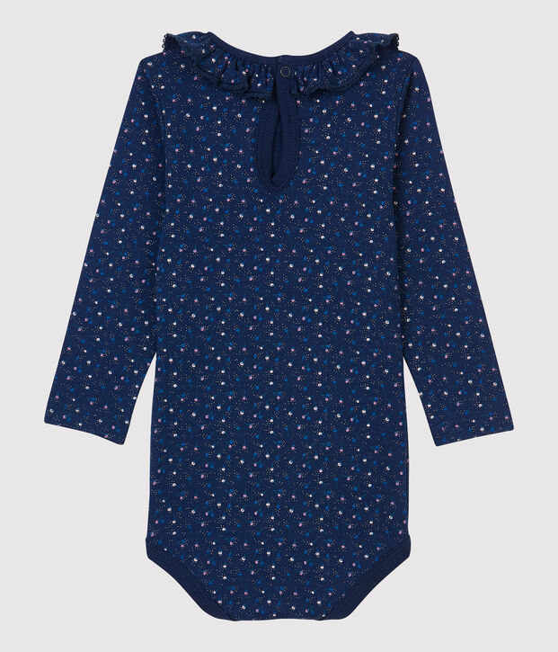 Baby-Body aus Baumwolle. blau/vielfarbig