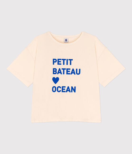 Weites Damen-T-Shirt LE BOXY aus Baumwolle naturfarben AVALANCHE