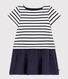 Kurzärmeliges Kleid aus dickem Jersey und Baumwollgaze, Kinder/Mädchen