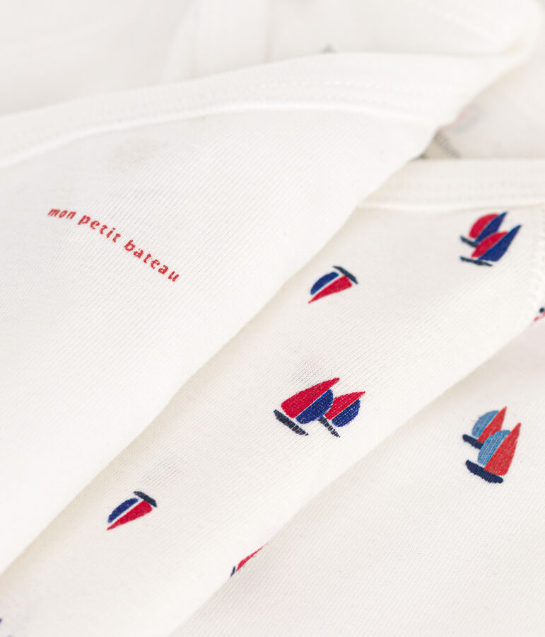 3er-Set lang&auml;rmelige Wickelbodys aus Baumwolle vielfarbig