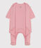 Baby-Bodyjama aus Doppeljersey mit kleinen Herzen rosa CHARME/weiss MARSHMALLOW