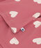 Kinder-Kurzpyjama aus Baumwolle mit Herz-Motiv rosa/weiss