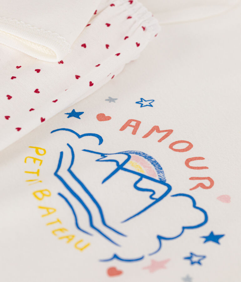 Kinderpyjama aus Baumwolle weiss/vielfarbig