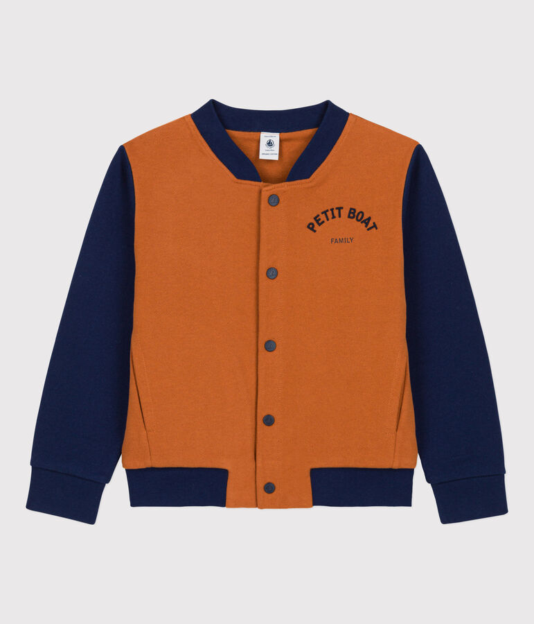 Kinder-Teddyjacke aus Molton f&uuml;r M&auml;dchen / Jungen braun/blau
