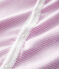 Fußloser Baby-Strampler aus Baumwolle und Lyocell mit rosafarbenen Streifen. rosa BOHEME/weiss MARSHMALLOW