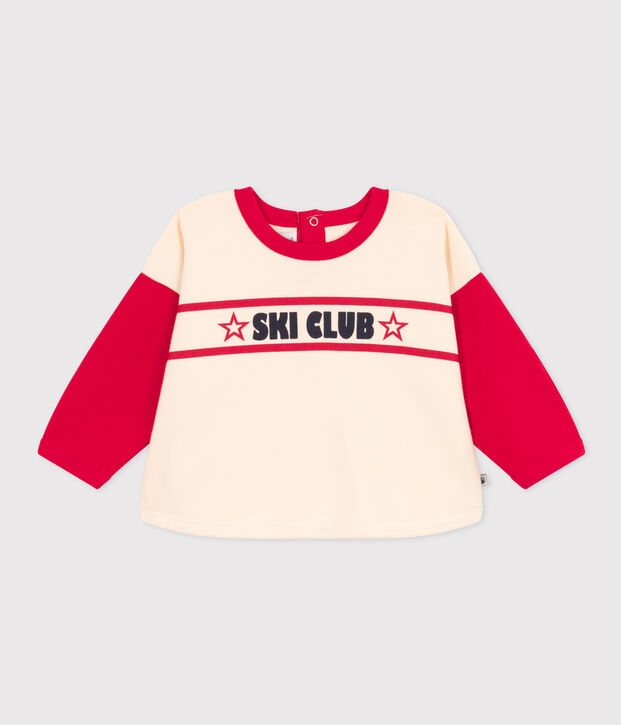 Baby-Sweatshirt aus bedrucktem Molton naturfarben/CORIDA