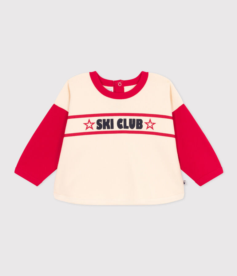 Baby-Sweatshirt aus bedrucktem Molton naturfarben/CORIDA