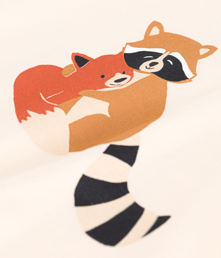 Kurz&auml;rmeliges Baby-T-Shirt aus feinem Jersey naturfarben/gr&uuml;n