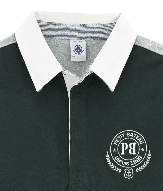 Jungen Polohemd im klassischen Stil grün SHERWOOD/weiss MULTICO