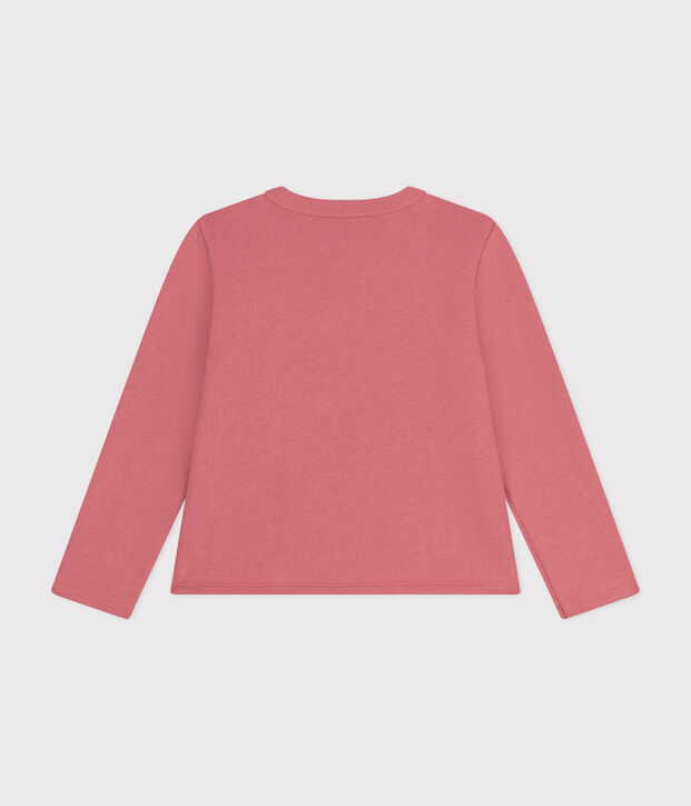 Kinder-Cardigan aus Molton f&uuml;r M&auml;dchen rosa