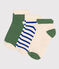 3er-Set Kinder-Socken aus Baumwolle mit Streifen variante 1