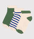 3er-Set Kinder-Socken aus Baumwolle mit Streifen