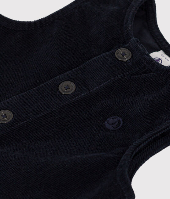 Ärmelloser Baby-Overall aus Cord blau SMOKING