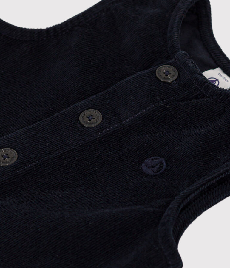 &Auml;rmelloser Baby-Overall aus Cord blau